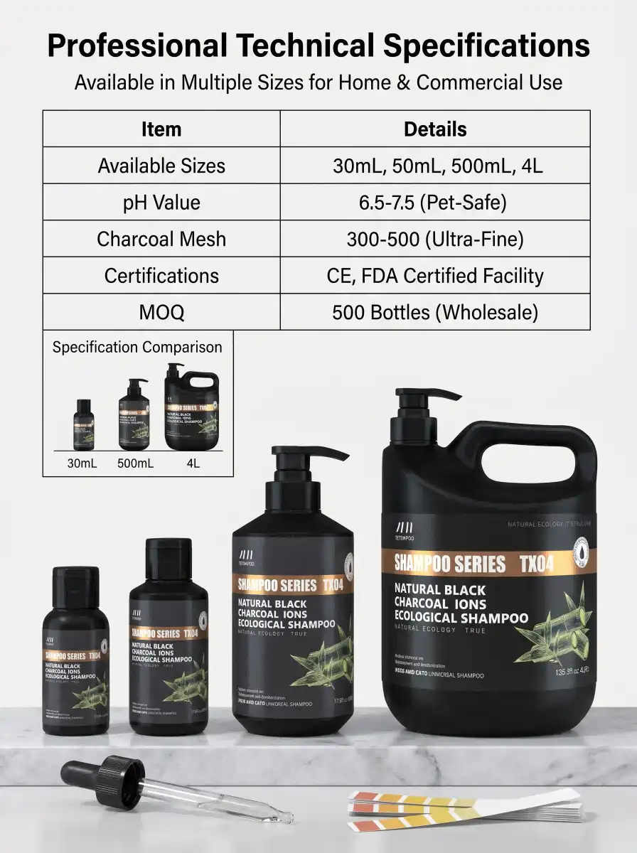 Pet Shampoo Bamboo Charcoal