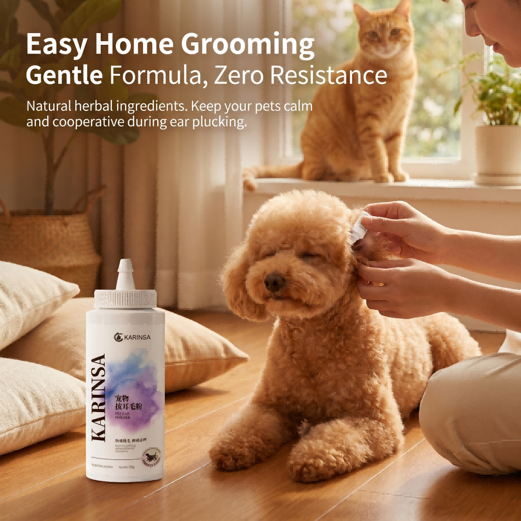 poudre pour enlever les poils des oreilles des animaux