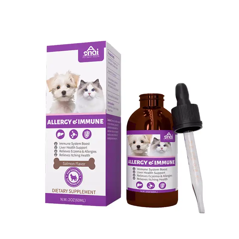 Pet allergy immunity drops (salmon flavor)
