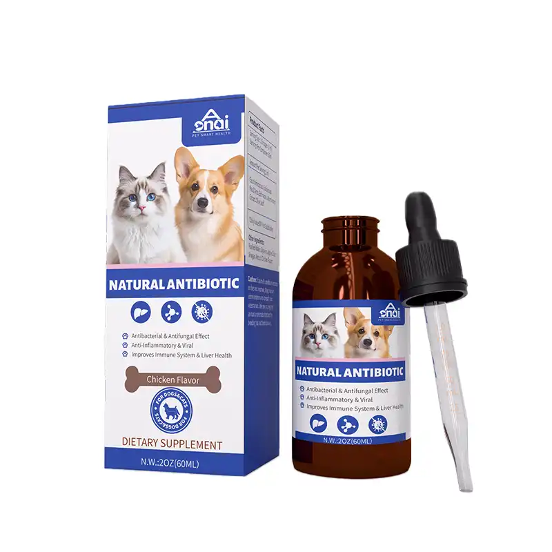 Natural antibiotic drops for pets, anti-inflammatory and antiviral.