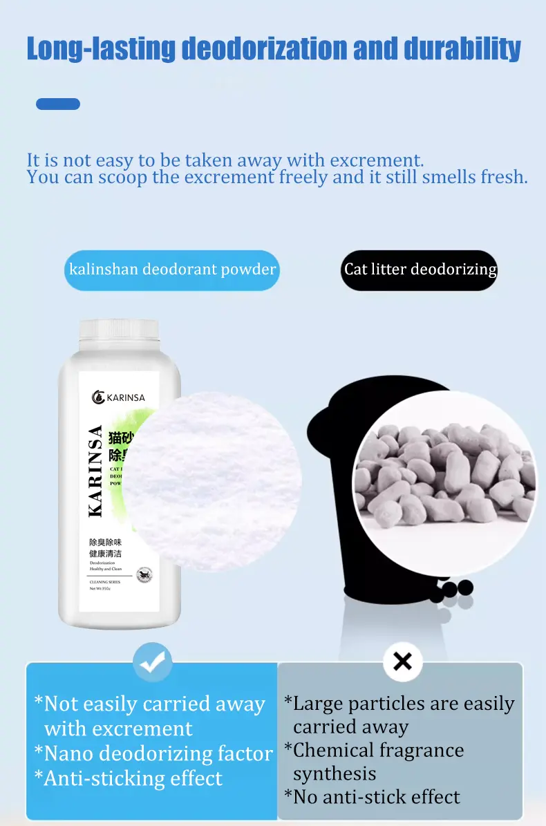 Cat litter deodorizing powder