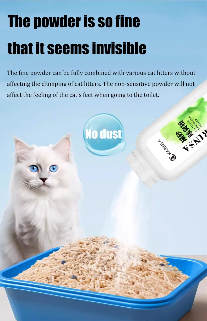 Cat litter deodorizing powder