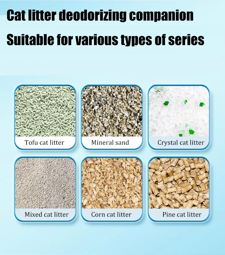 Cat litter deodorizing powder