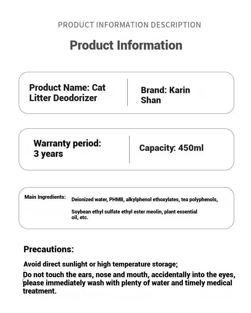 Cat litter deodorizer