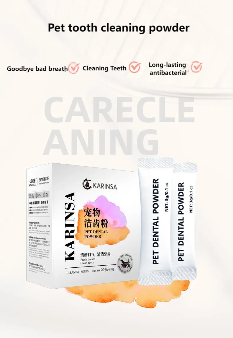Pet tooth cleaning powder sticks