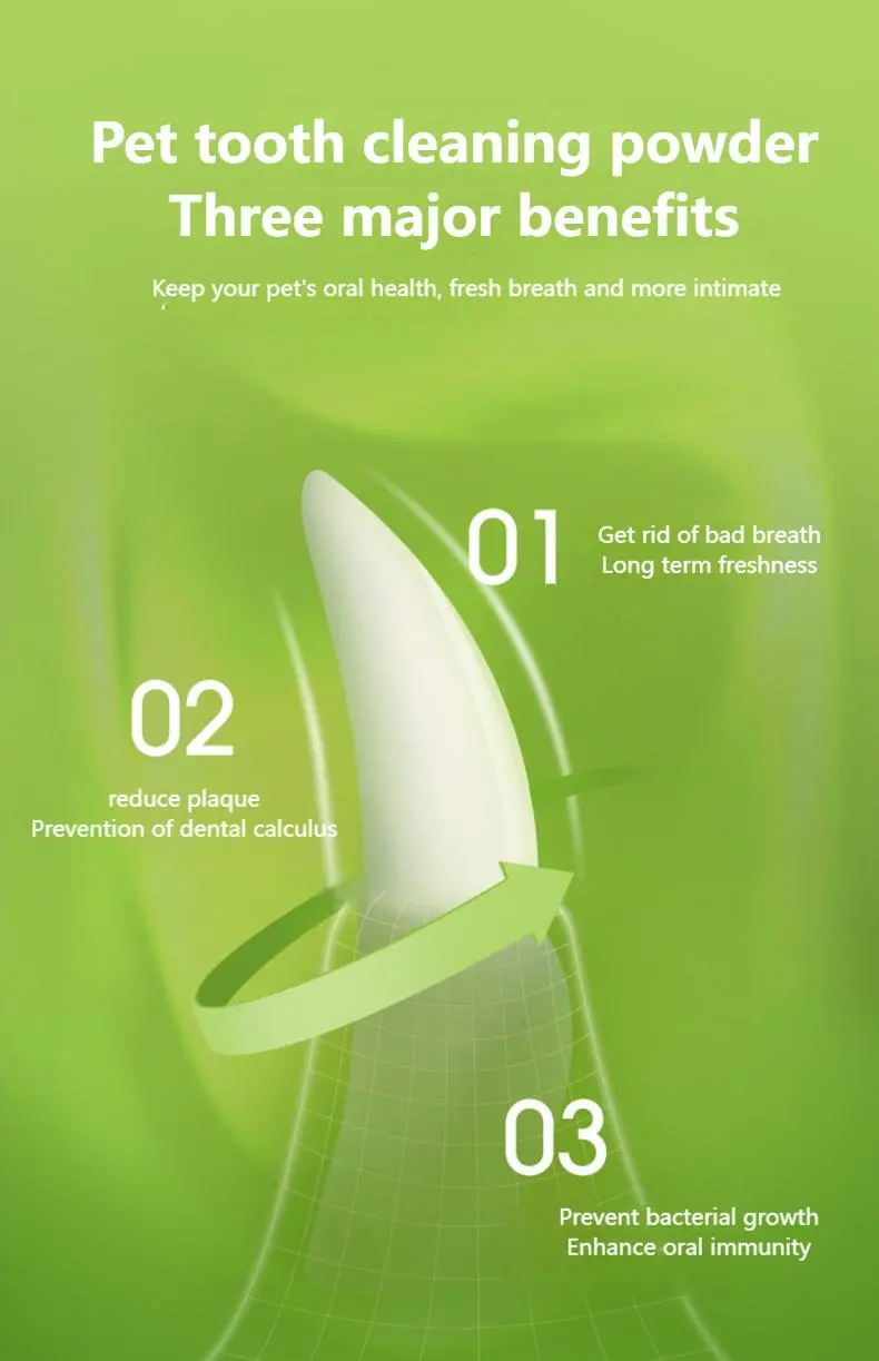 Pet tooth cleaning powder sticks