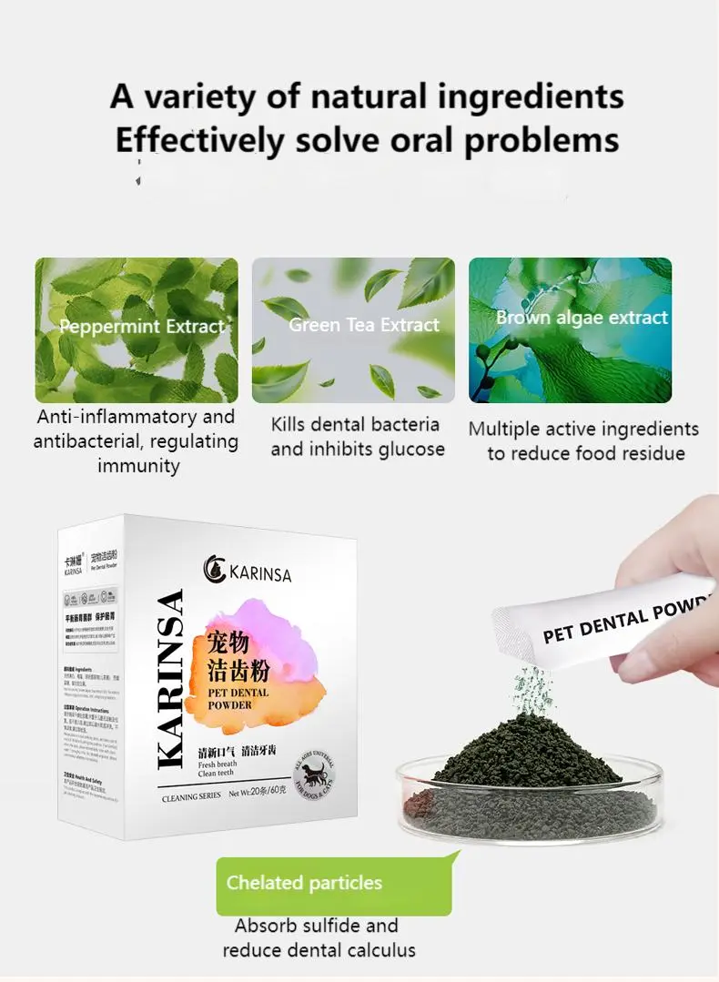 Pet tooth cleaning powder sticks