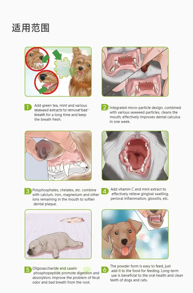 Pet tooth cleaning powder sticks