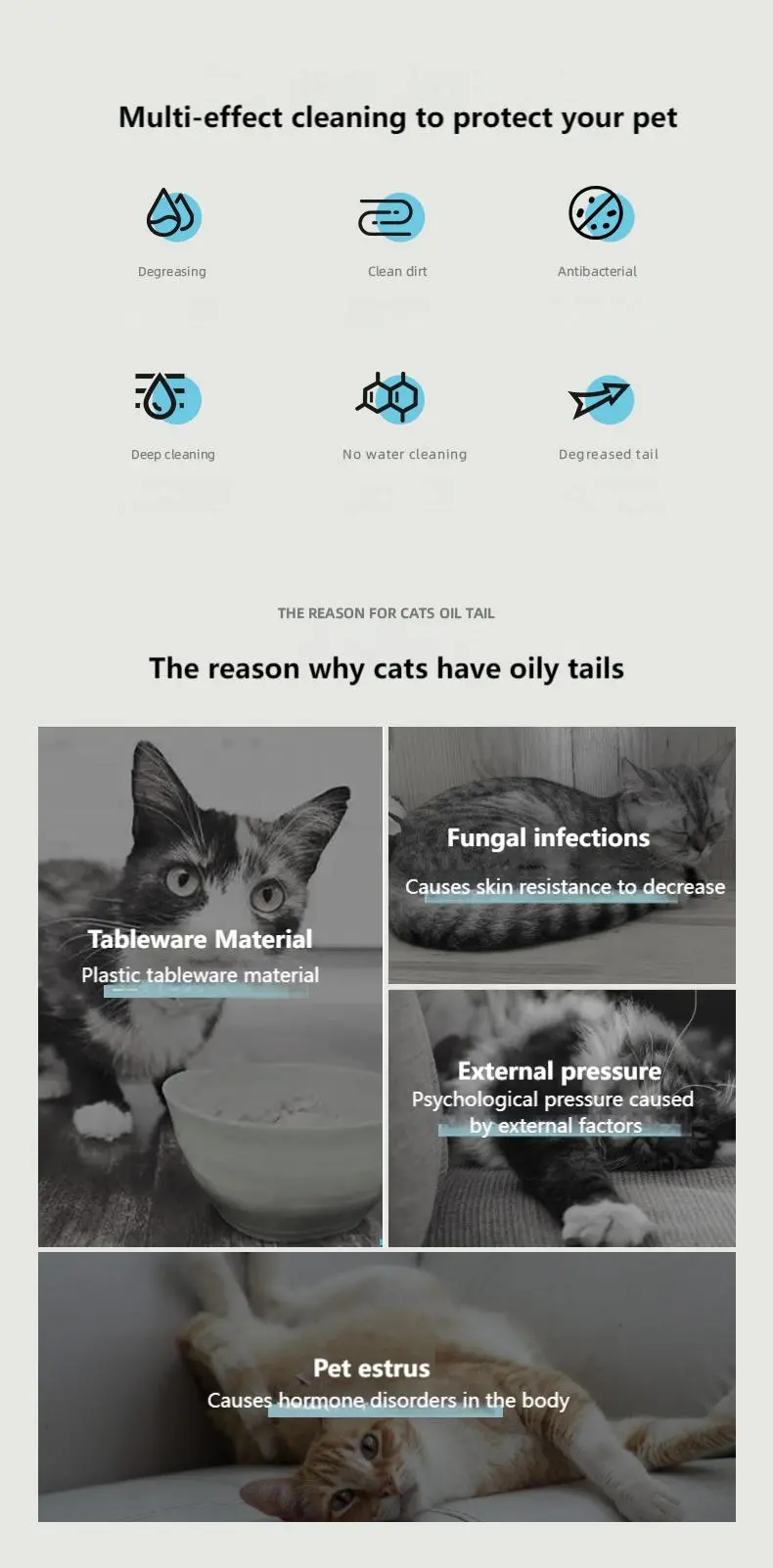 Pet Oil Tail Cleaning Bubbles