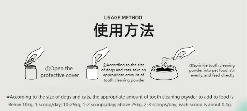 Tooth cleaning powder filling